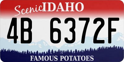 ID license plate 4B6372F