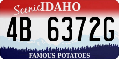 ID license plate 4B6372G