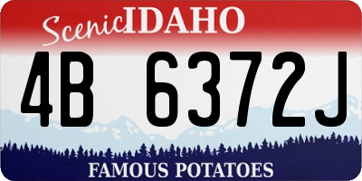 ID license plate 4B6372J