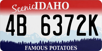 ID license plate 4B6372K