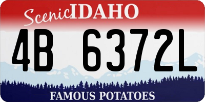 ID license plate 4B6372L