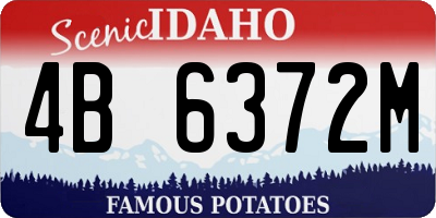ID license plate 4B6372M