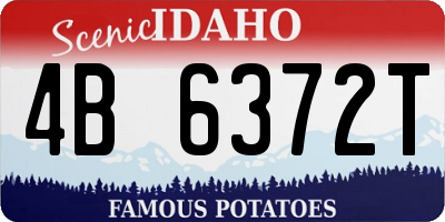 ID license plate 4B6372T