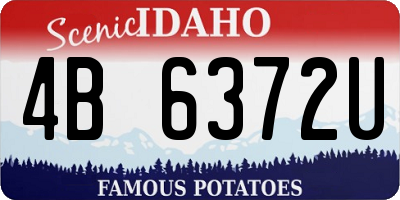 ID license plate 4B6372U