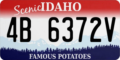ID license plate 4B6372V