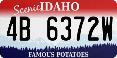 ID license plate 4B6372W