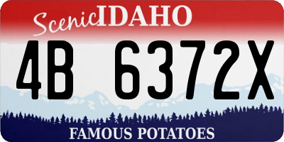 ID license plate 4B6372X