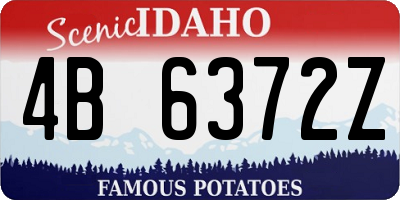 ID license plate 4B6372Z