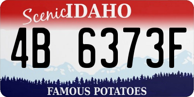 ID license plate 4B6373F