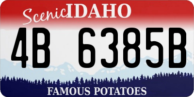 ID license plate 4B6385B
