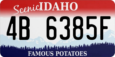 ID license plate 4B6385F
