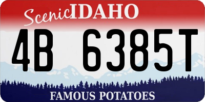 ID license plate 4B6385T