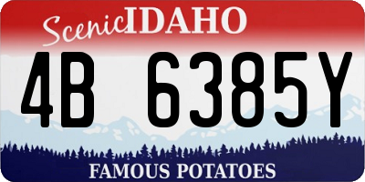 ID license plate 4B6385Y