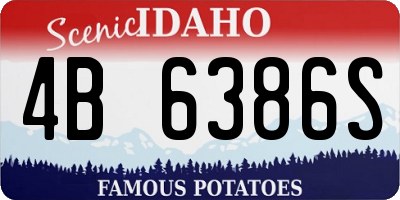 ID license plate 4B6386S