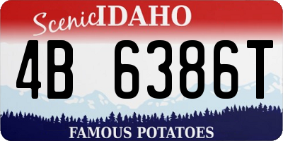 ID license plate 4B6386T