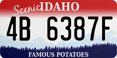 ID license plate 4B6387F