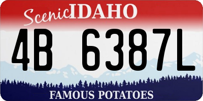 ID license plate 4B6387L