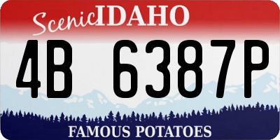 ID license plate 4B6387P