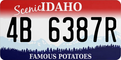 ID license plate 4B6387R