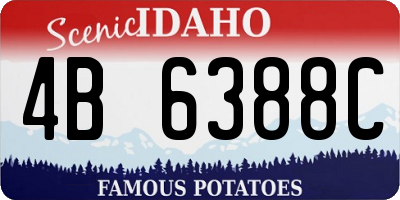 ID license plate 4B6388C