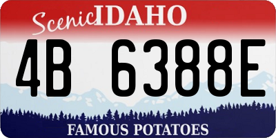 ID license plate 4B6388E
