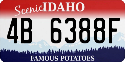 ID license plate 4B6388F