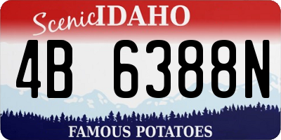 ID license plate 4B6388N