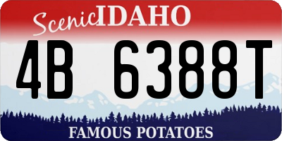 ID license plate 4B6388T