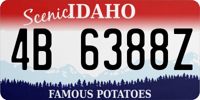 ID license plate 4B6388Z