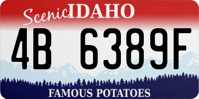 ID license plate 4B6389F
