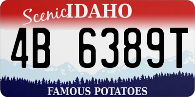 ID license plate 4B6389T