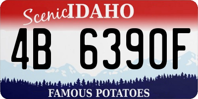 ID license plate 4B6390F