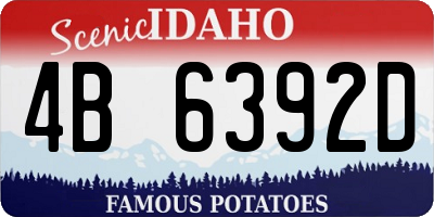 ID license plate 4B6392D
