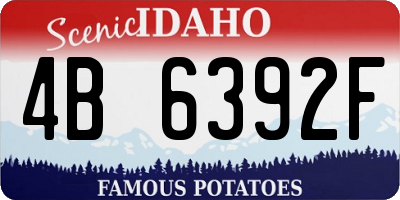 ID license plate 4B6392F