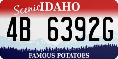 ID license plate 4B6392G