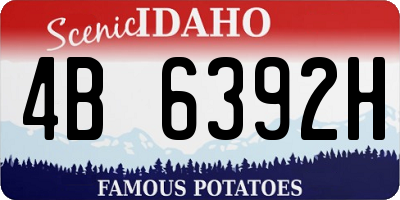 ID license plate 4B6392H
