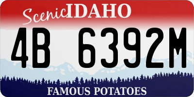 ID license plate 4B6392M