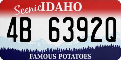 ID license plate 4B6392Q