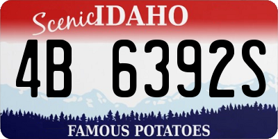 ID license plate 4B6392S