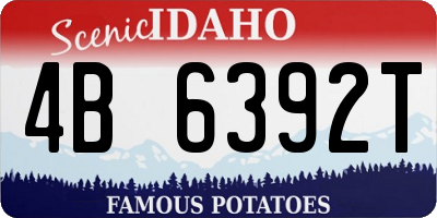 ID license plate 4B6392T
