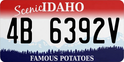 ID license plate 4B6392V