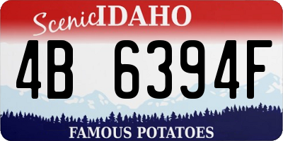 ID license plate 4B6394F