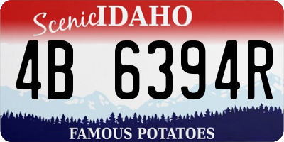 ID license plate 4B6394R