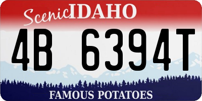 ID license plate 4B6394T