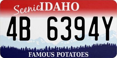 ID license plate 4B6394Y