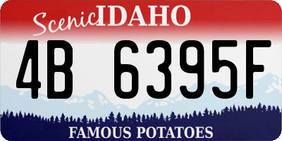 ID license plate 4B6395F