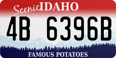 ID license plate 4B6396B