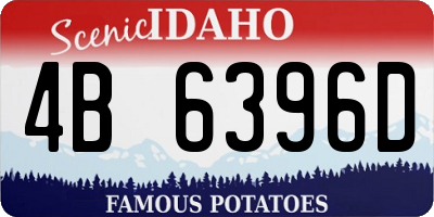 ID license plate 4B6396D