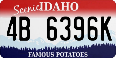 ID license plate 4B6396K