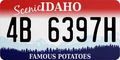 ID license plate 4B6397H